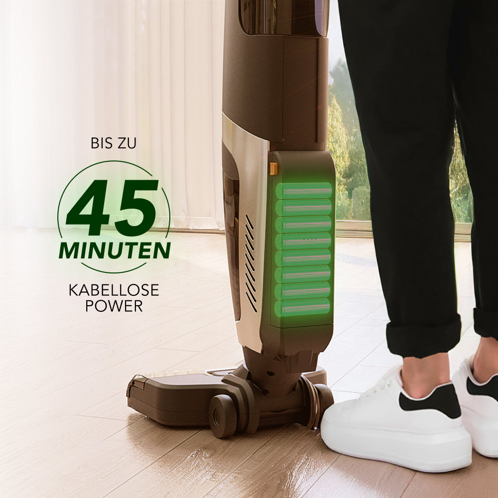 Bis zu 45 Minuten kabellose Power